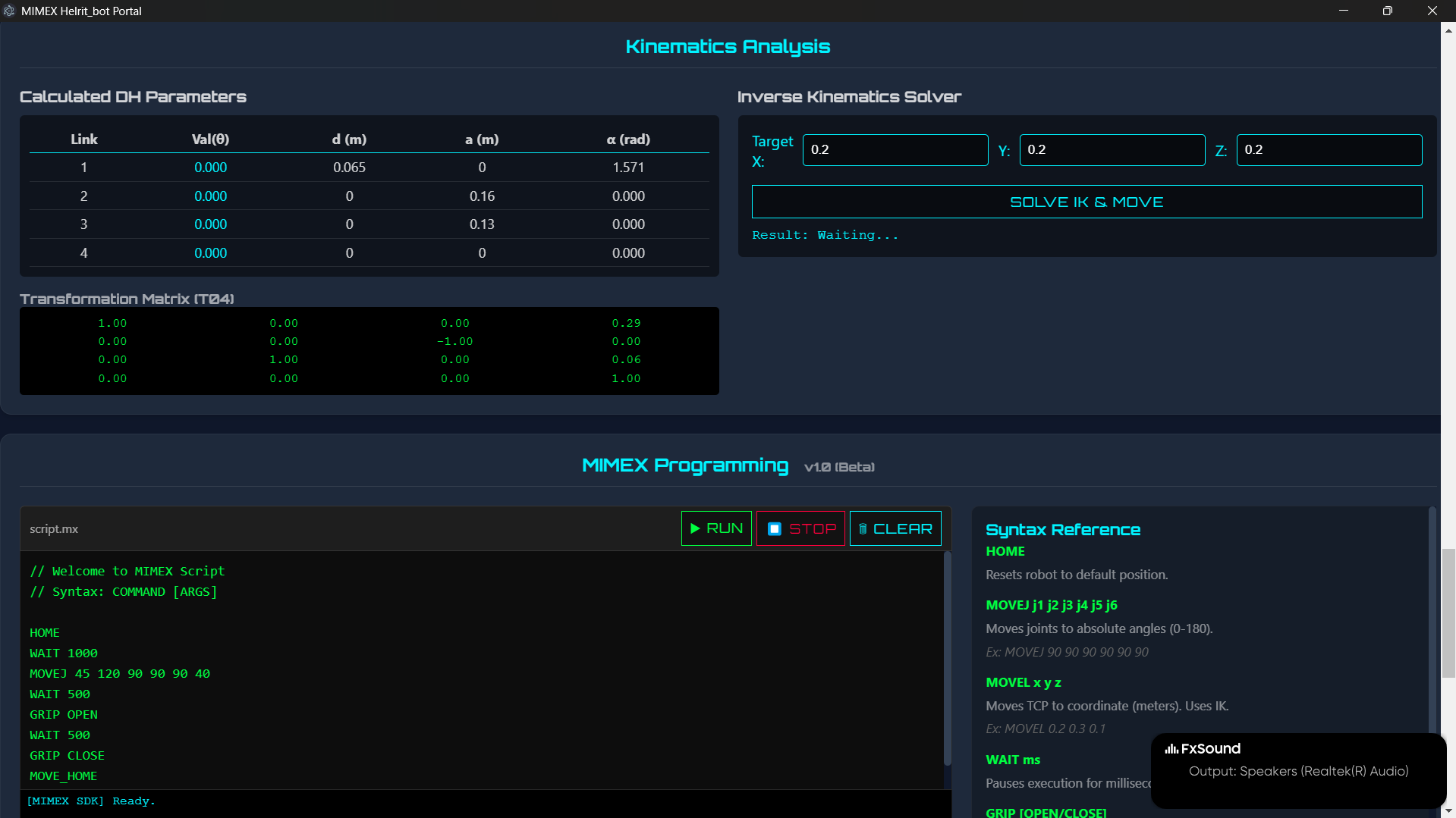 MIMEX Telemetry Data Logs